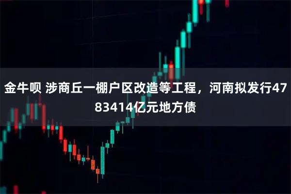 金牛呗 涉商丘一棚户区改造等工程，河南拟发行4783414亿元地方债